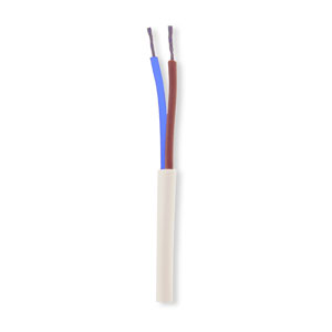 CAB-TW-WH Twin flat flex white 1m