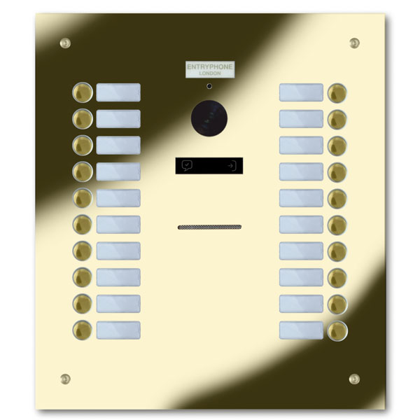 92Q/C20-G 20 button brass finished stainless entrance panel
