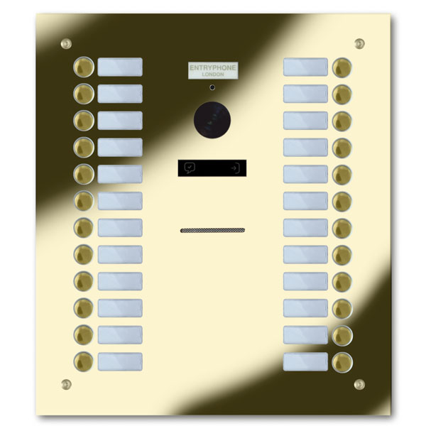 92Q/C24-G 24 button brass finished stainless entrance panel