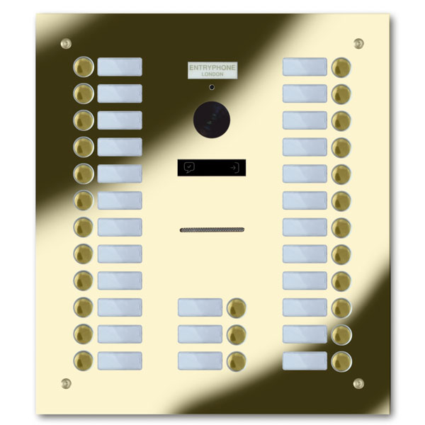 92Q/C27-G 27 button brass finished stainless entrance panel